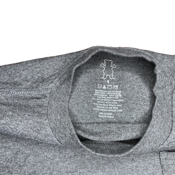 Grizzly Griptape Graphic T-Shirt Jason Pocket Tee Short Sleeve - Picture 4 of 7